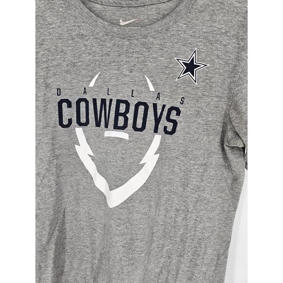 Nike Men's Heather Gray Dallas Cowboys Athletic Cut Short Sleeve T-Shirt Size S - Picture 2 of 4